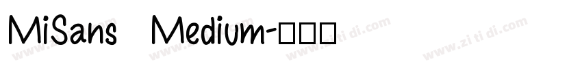 MiSans Medium字体转换